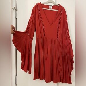 Orange short dress- Large